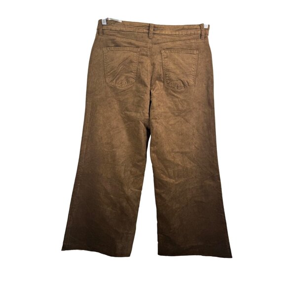 Kut from Kloth Meg High Rise Fab Ab Wide Leg Raw Hem Pant 90s sz 10 - Picture 3 of 9